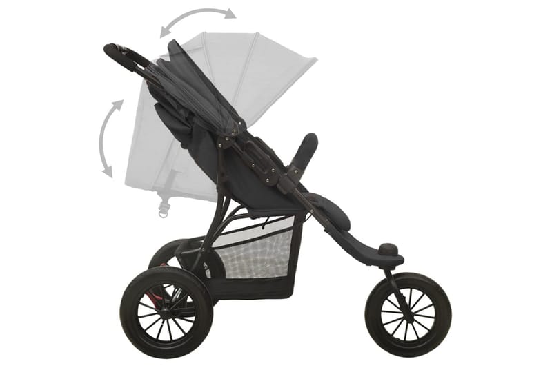 Barnvagn antracit stål - Antracit - Sport & fritid - För barn - Barnvagn - Joggingvagn