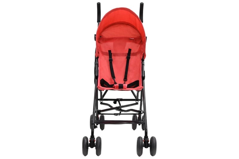 Paraplyvagn röd och svart stål - Röd - Sport & fritid - För barn - Barnvagn - Resevagn
