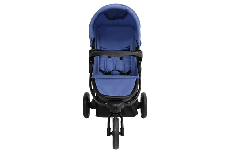 Sittvagn 3 hjul marinblå och svart stål - Blå - Sport & fritid - För barn - Barnvagn - Sittvagn