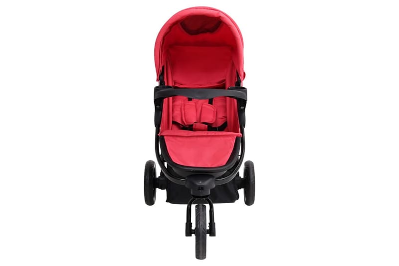 Sittvagn 3 hjul röd och svart stål - Röd - Sport & fritid - För barn - Barnvagn - Sittvagn