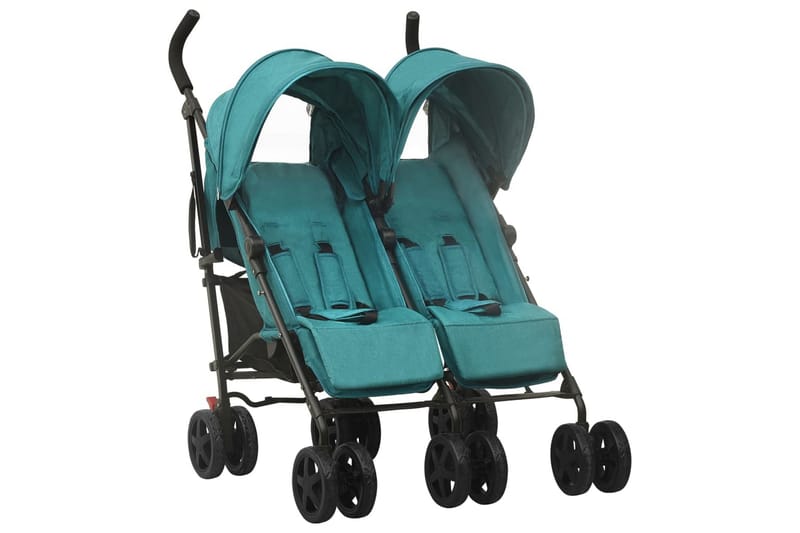 Tvillingvagn grön stål - Grön - Sport & fritid - För barn - Barnvagn - Syskonvagn