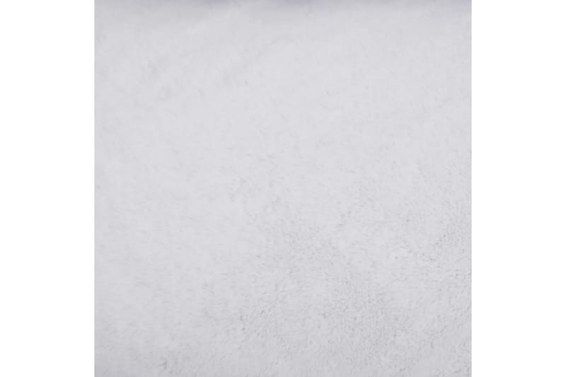 Hundbädd grå och vit 65x50x20 cm fleece med linnelook - Grå - Sport & fritid - För djuren - Hund - Hundmöbler