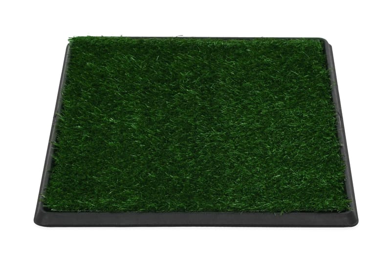 Djurtoalett med tråg och konstgräs grön 64x51x3 cm WC