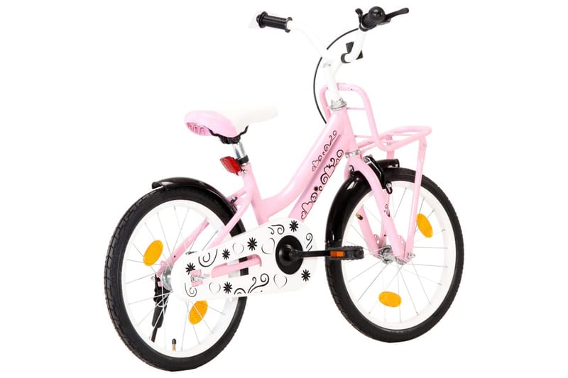 Barncykel med frampakethållare 18 tum rosa och svart - Rosa - Sport & fritid - Friluftsliv - Cyklar - Barncykel & juniorcykel