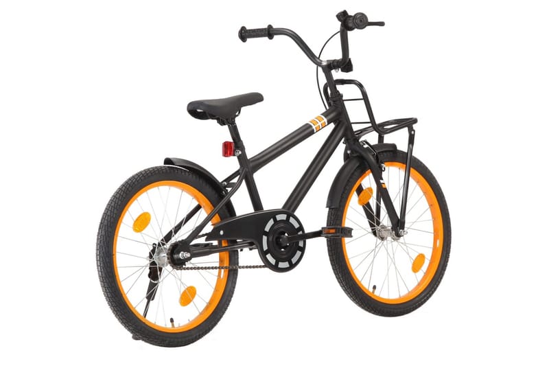 Barncykel med frampakethållare 20 tum svart och orange - Orange - Sport & fritid - Friluftsliv - Cyklar - Barncykel & juniorcykel