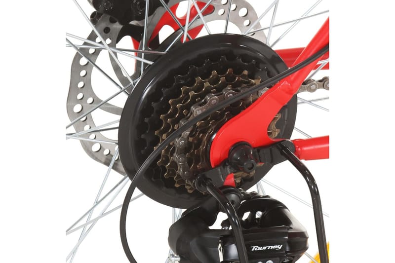 Mountainbike 21 växlar 27,5 tums däck 38 cm röd - Röd - Sport & fritid - Friluftsliv - Cyklar - Mountainbike