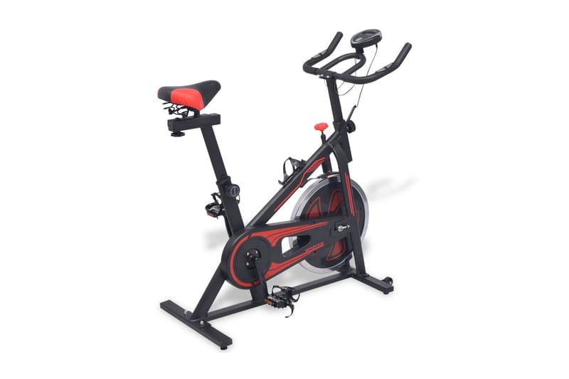 Motionscykel med pulsmätare svart och röd - Flerfärgad - Sport & fritid - Hemmagym - Träningsmaskiner - Motionscykel & spinningcykel