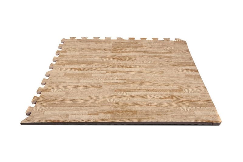 Finnlo Puzzle Mat parquet floor design (light brown) - Sport & fritid - Hemmagym - Träningsredskap