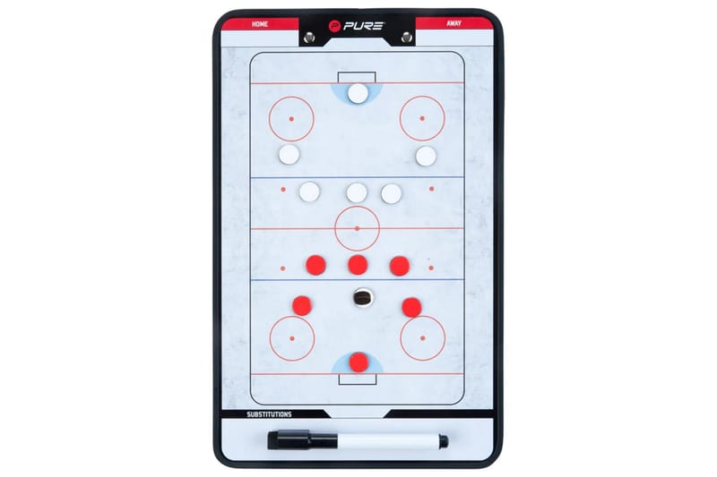 Pure2Improve Dubbelsidig taktikplatta för ishockey 35x22 cm - Vit - Sport & fritid - Hemmagym - Träningsredskap