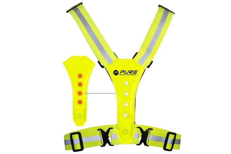 Pure2Improve Löparväst med reflexer och LED gul - Gul - Sport & fritid - Hemmagym - Träningsredskap