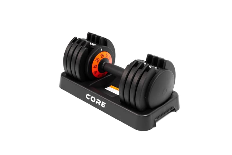 Core Justerbara Hantlar 25 kg - Svart - Sport & fritid - Hemmagym - Vikter & skivstänger - Hantlar & hantelstång