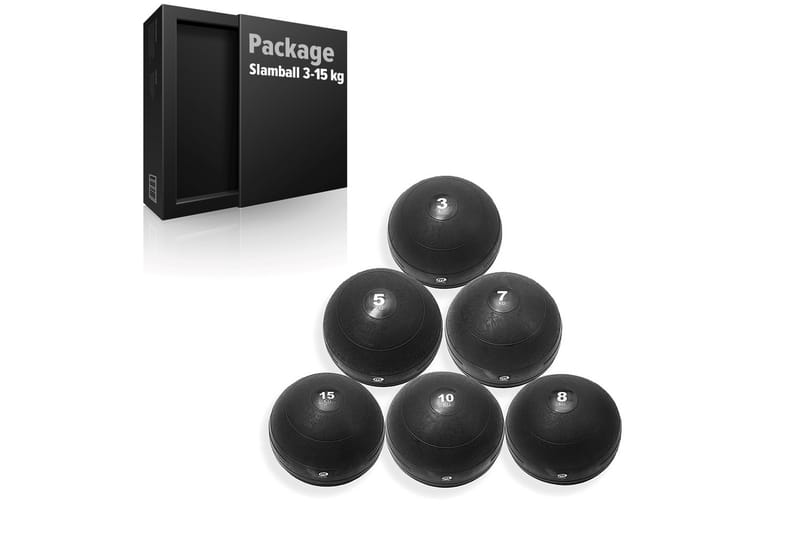 Paket Slamball 3-15 kg - 15 kg - Sport & fritid - Hemmagym - Vikter & skivstänger - Medicinboll