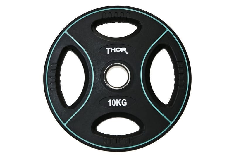 Thor Fitness Svarta Pu Viktskivor - 15 kg - Sport & fritid - Hemmagym - Träningsmaskiner
