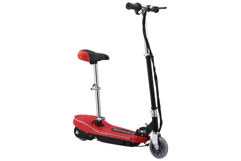 Elektrisk sparkcykel med sits och LED 120 W röd - Röd - Sport & fritid - Lek & sport - Lekplats & lekplatsutrustning