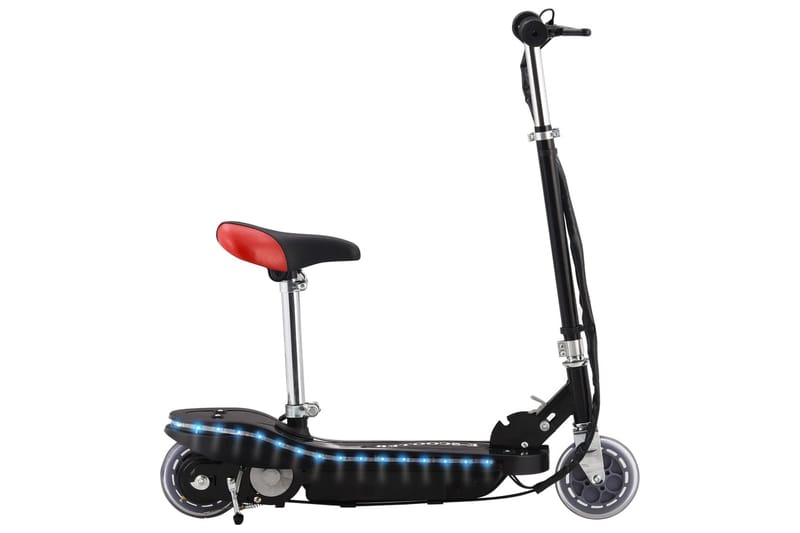 Elektrisk sparkcykel med sits och LED 120 W svart - Svart - Sport & fritid - Lek & sport - Lekplats & lekplatsutrustning