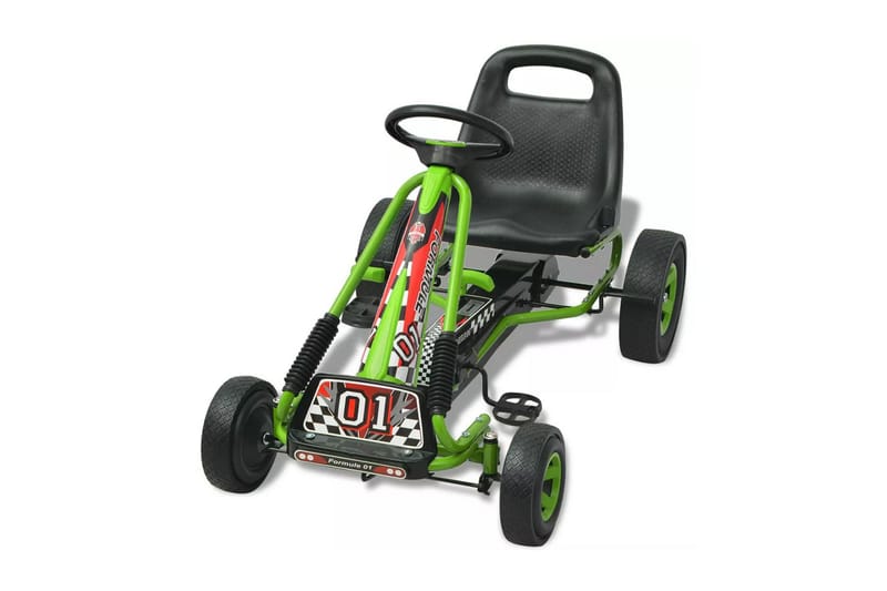 Gokart med pedal och justerbart säte grön - Grön - Sport & fritid - Lek & sport - Lekfordon & hobbyfordon - Trampbil