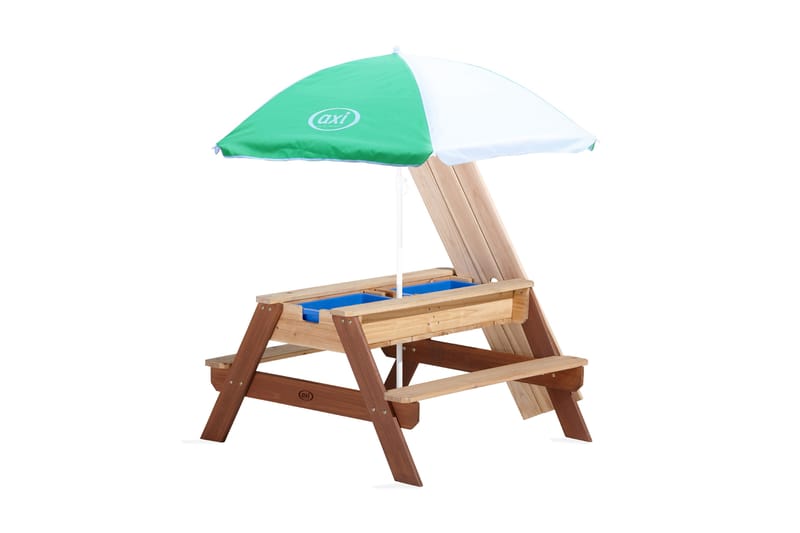 Nick Sand & Water Picknickbord med Parasoll Brun - AXI - Sport & fritid - Lek & sport - Lekplats & lekplatsutrustning