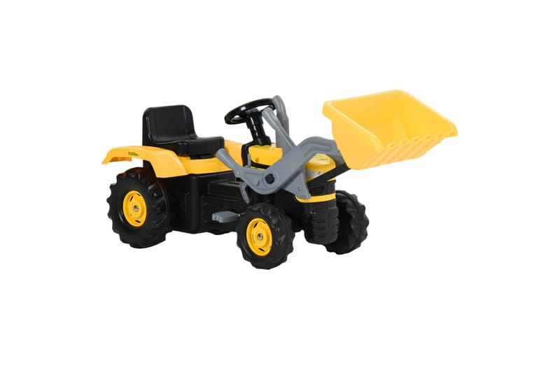 Pedaltraktor med skopa för barn gul och svart - Gul - Sport & fritid - Lek & sport - Lekfordon & hobbyfordon - Trampbil