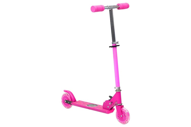 Sparkcykel för barn 2 hjul med justerbart aluminiumstyre ros