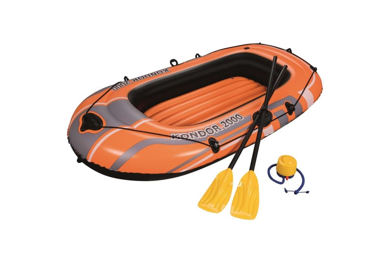 Bestway Uppblåsbart båtset Kondor 2000 Set 188x98 cm 61062 - Orange - Sport & fritid - Marint - Båtar - Gummibåt & ribbåt