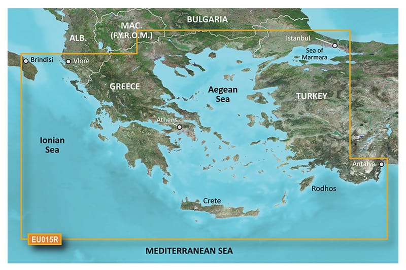 Aegean Sea & Sea of Marmara Garmin microSD™/SD™ - Sport & fritid - Marint - Båttillbehör - Marinelektronik - Sjökort & sjökarta