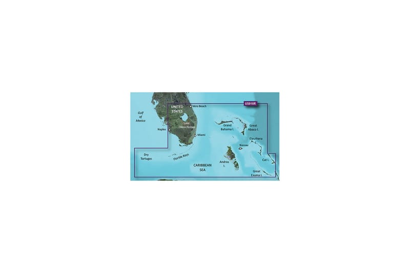Florida and Bahamas Southeast VUS010R Garmin microSD™/SD™ - Sport & fritid - Marint - Båttillbehör - Marinelektronik - Sjökort & sjökarta