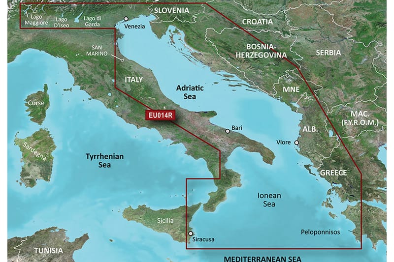 Italy, Adriatic Sea Garmin microSD™/SD™ card: HXEU014R - Sport & fritid - Marint - Båttillbehör - Marinelektronik - Sjökort & sjökarta