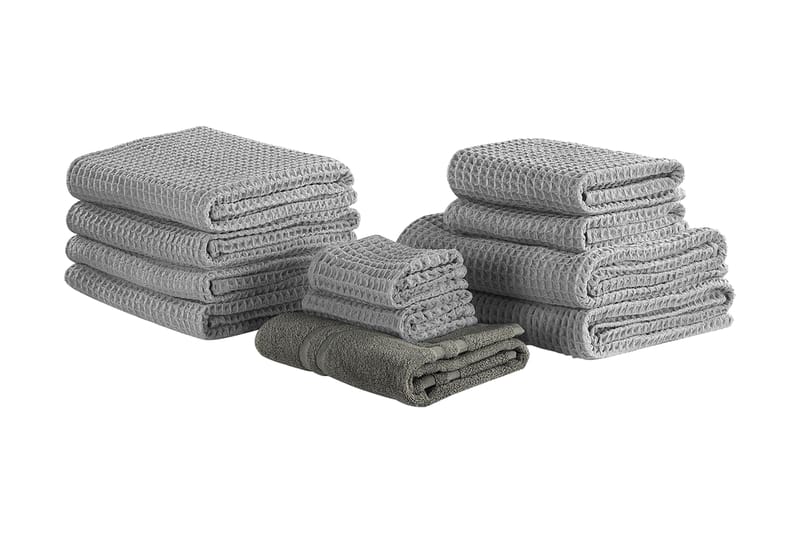 Areora Handduksset 11-pack - Grå - Textil & mattor - Badrumstextilier - Handduk