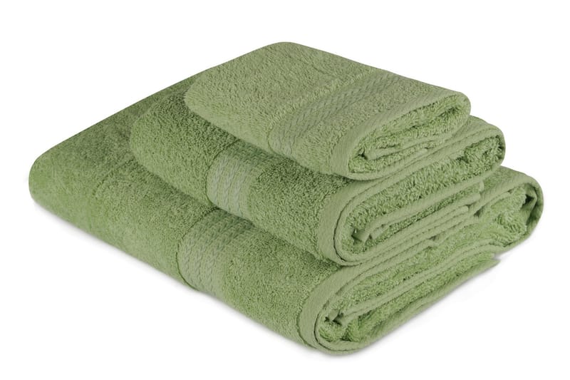 Hobby Handduk Set om 3 - Grön - Textil & mattor - Badrumstextilier - Handduk