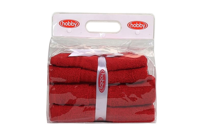 Hobby Handduk Set om 3 - Röd - Textil - Badrumstextilier - Handduk