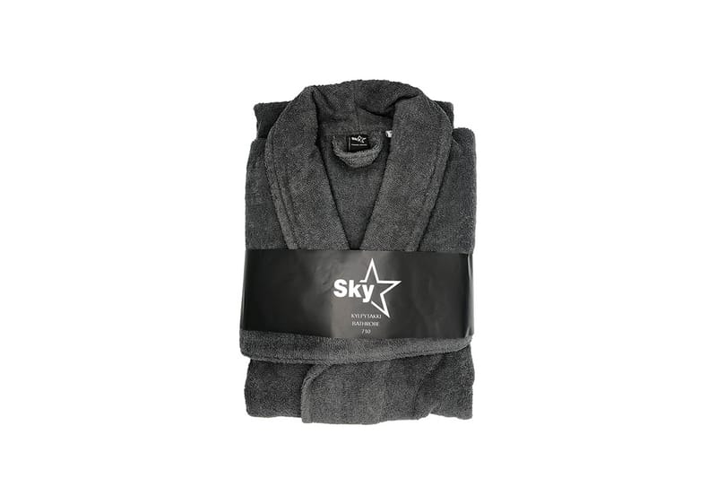 Arki Badrock med Sjalkrage Mörkgrå XL - Textil & mattor - Badrumstextilier - Morgonrock & badrock