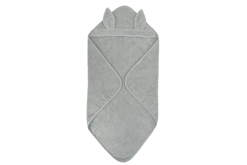 Badcape rabbit silver grey eko - Grå - Textil & mattor - Badrumstextilier - Badlakan & badhandduk - Badlakan barn