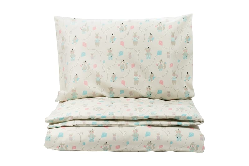 Leija Barn Bäddset 120x155+45x60 cm Blå-Rosa - Textil & mattor - Sängkläder - Påslakan