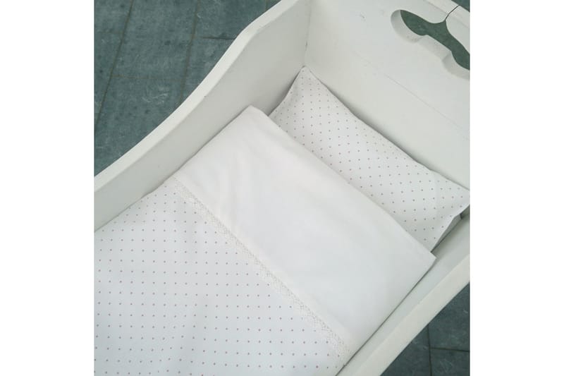 Bäddset vagga vit/rosa dotty eko - Summerville Organic - Textil & mattor - Barntextilier - Barnsängkläder