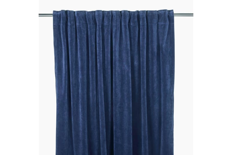 Sameta Sammetsgardin Multibandslängd 2-pack 240 cm - Marinblå - Textil - Sängkläder - Bäddset & påslakanset