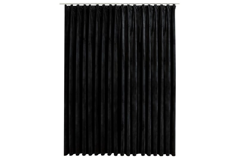 Mörkläggningsgardin med krokar svart 290x245 cm - Svart - Textil & mattor - Gardiner - Gardinlängder - Öljettgardin
