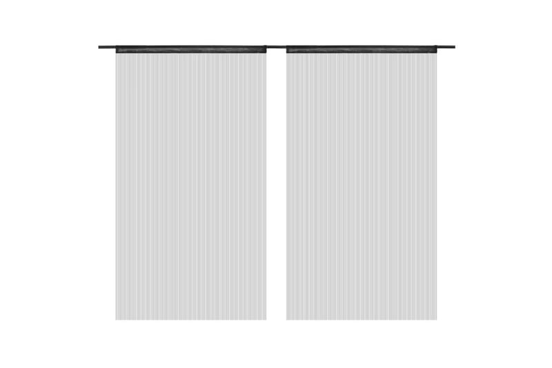 Trådgardiner 2 st 100x250 cm svart - Svart - Textil & mattor - Gardiner - Mörkläggningsgardiner