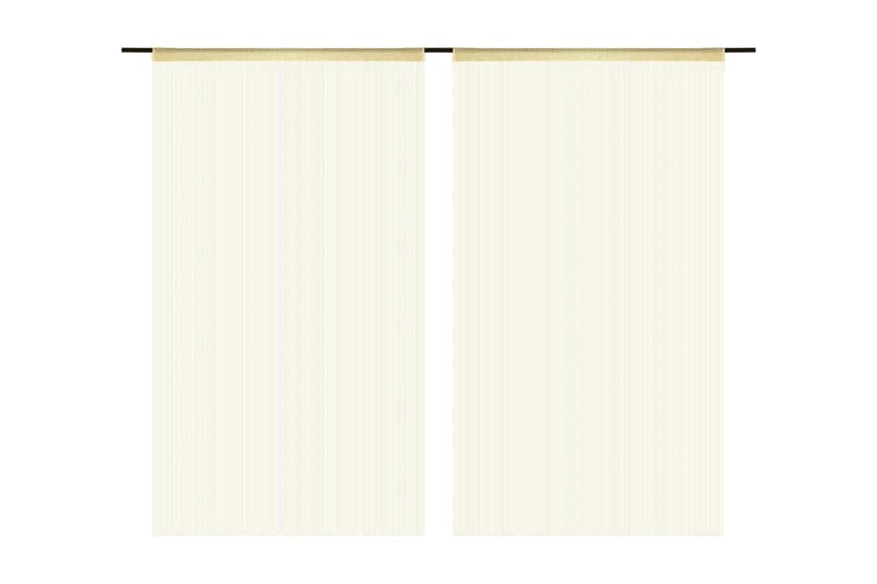 Trådgardiner 2 st 140x250 cm gräddvit - Gräddvit - Textil & mattor - Gardiner - Mörkläggningsgardiner