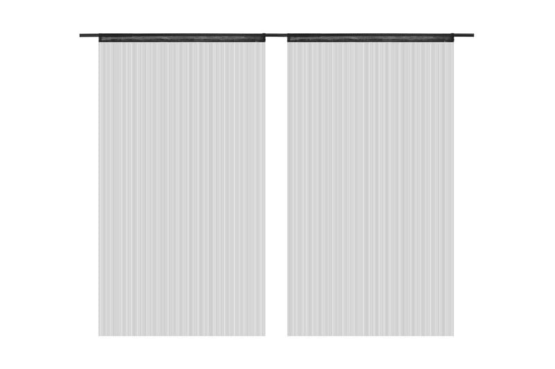 Trådgardiner 2 st 140x250 cm svart - Svart - Textil & mattor - Gardiner - Mörkläggningsgardiner