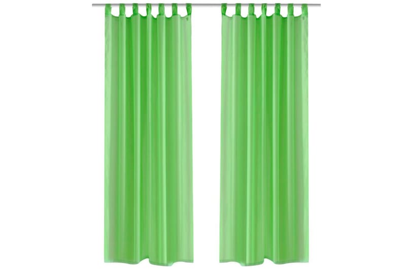 Genomskinlig gardin 140x225 cm 2-pack Apple Green - Grön - Textil & mattor - Gardiner - Panelgardin