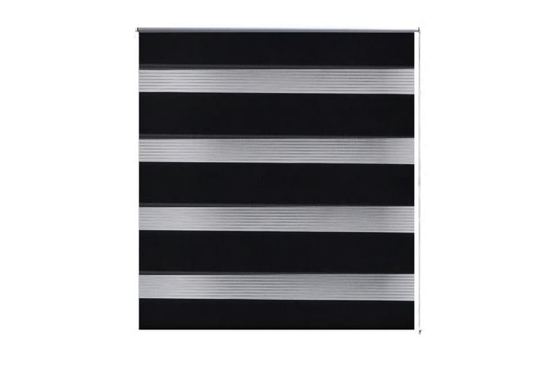 Rullgardin randig svart 60x100 cm transparent