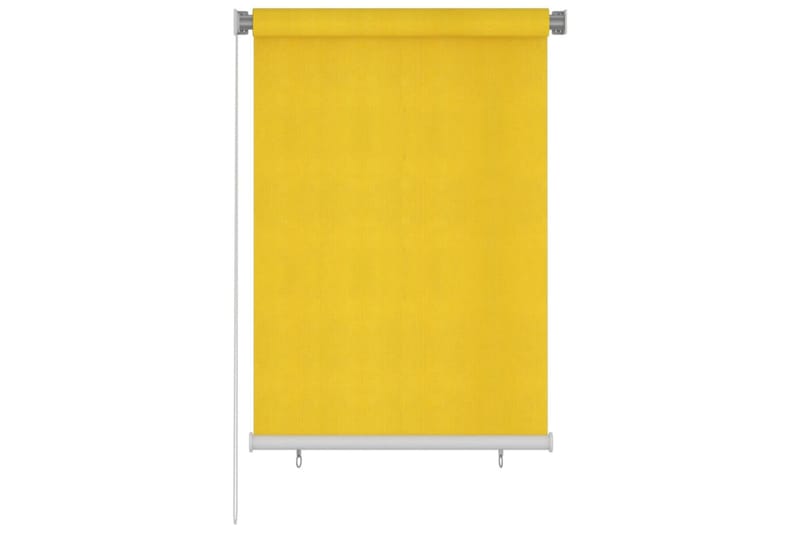 Rullgardin utomhus 100x140 cm gul HDPE - Gul - Textil - Gardiner - Rullgardin
