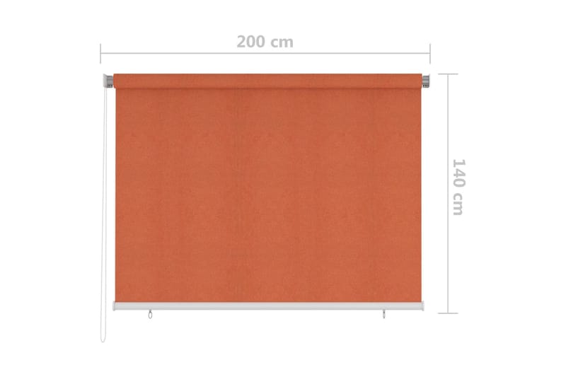 Rullgardin utomhus 200x140 cm orange - Orange - Textil & mattor - Gardiner - Rullgardin