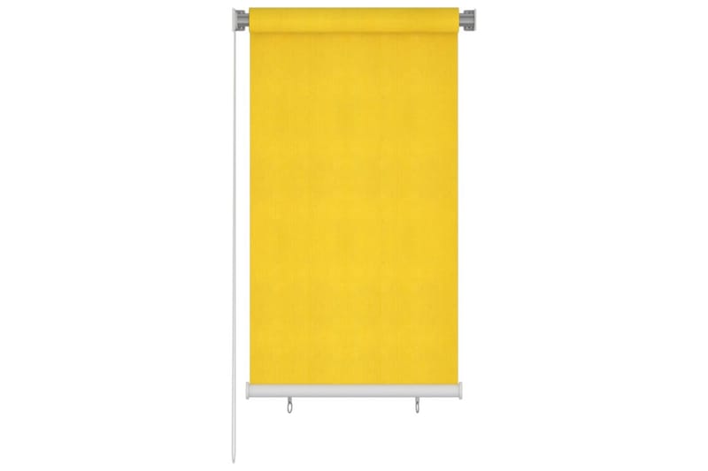 Rullgardin utomhus 80x140 cm gul HDPE - Gul - Textil - Gardiner - Rullgardin
