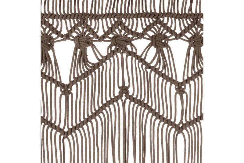 Gardin makramé taupe 140x240 cm bomull - Brun - Textil & mattor - Gardiner