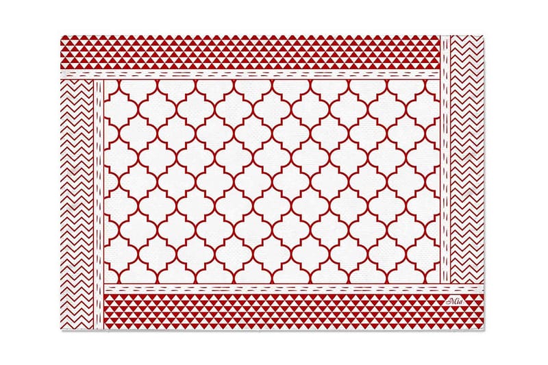 Bordstablett 6-pack - Röd/Vit - Textil & mattor - Kökstextilier