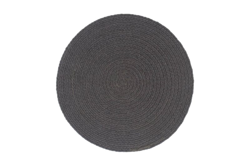 Bordstabletter 6 st mörkgrå 38 cm rund bomull - Grå - Inredning - Bordsdekoration - Bordstablett