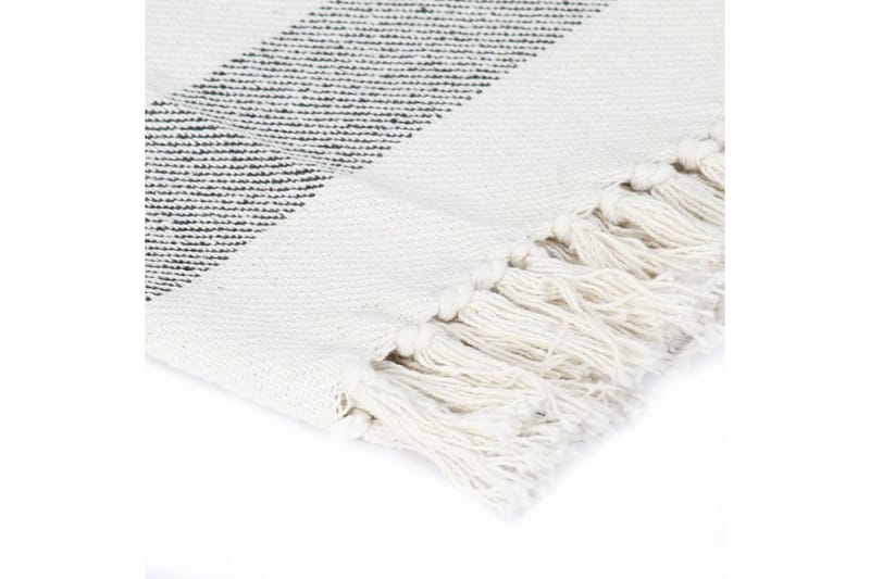 Filt bomull randig 125x150 cm antracit - Antracit/Vit - Textil & mattor - Kudde & pläd - Filtar & plädar