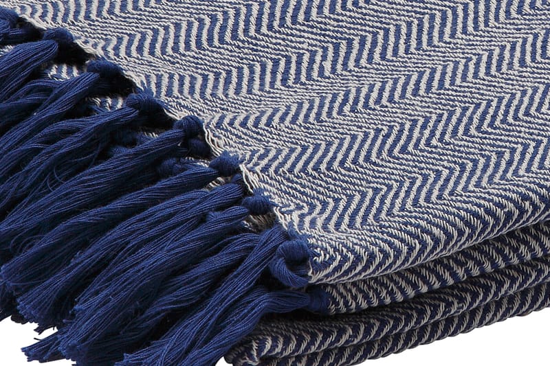 Sarpedon Pläd 130x170 cm navy/natur - Textil & mattor - Filtar, kuddar & plädar - Filtar & plädar