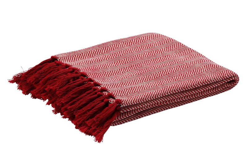 Sarpedon Pläd 130x170 cm röd/natur - Textil & mattor - Filtar, kuddar & plädar - Filtar & plädar